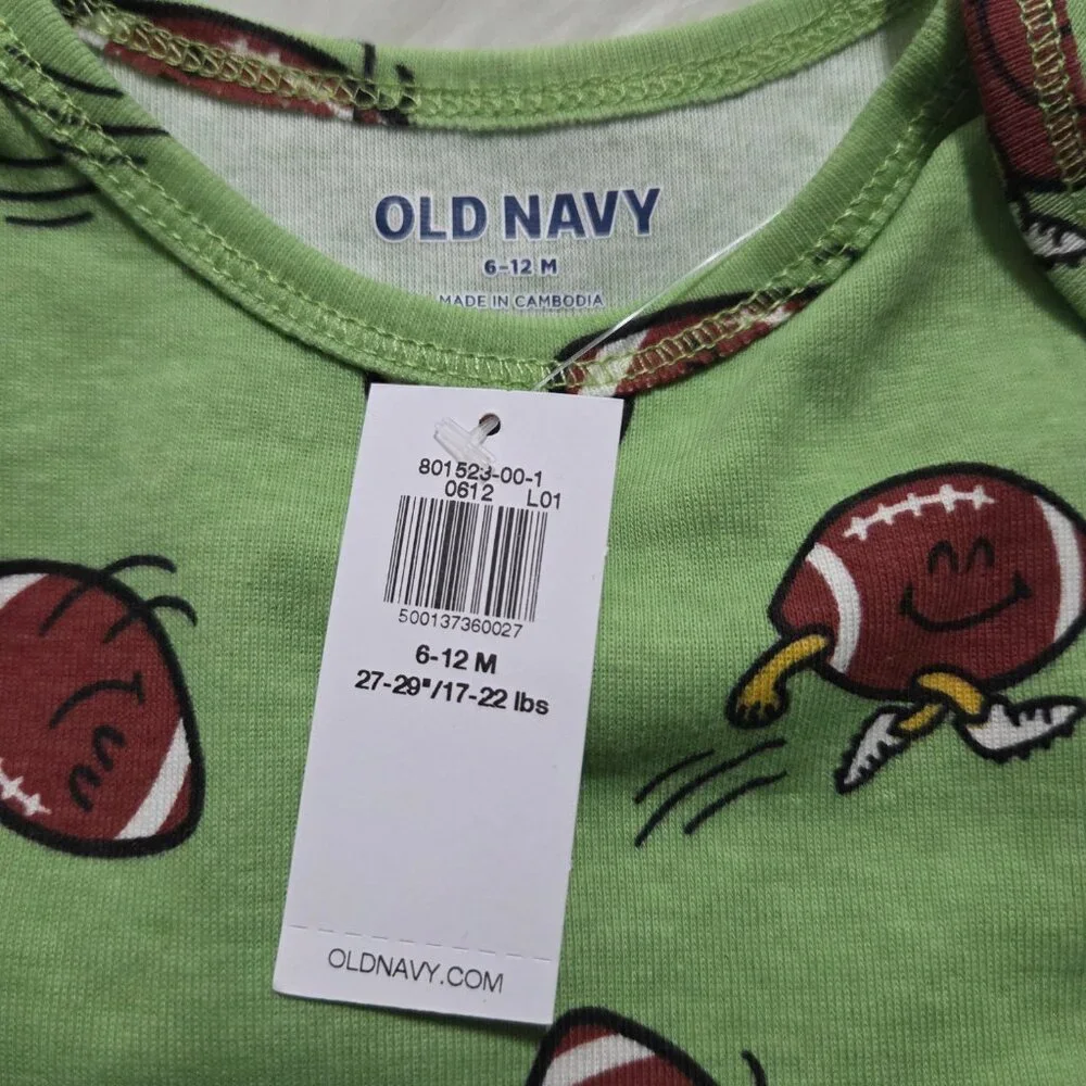 Old Navy Football Design Long-Sleeved Bodysuit